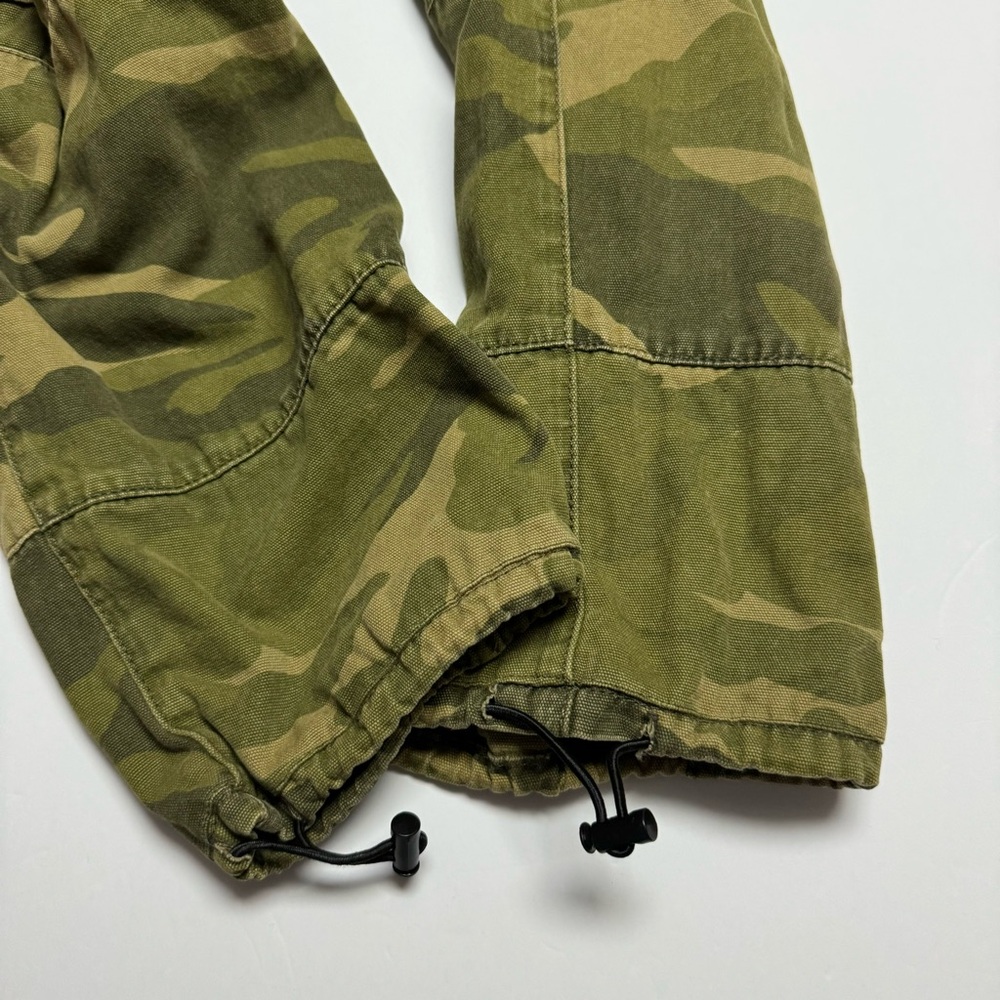 Topshop Green Camo Capri Cargo Pants Adjustable Cuffs Relaxed Fit Size: 4 - Picture 6 of 6